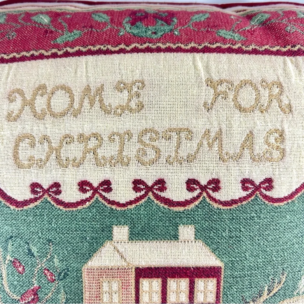 Home For Christmas Decorative Tapestry Pillow14